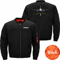 Thumbnail for AIRBUS A320 Runway Ma-1 Bomber Jacket Flight Jacket Aviator Jacket THE AV8R