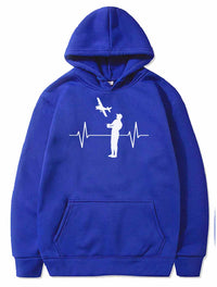 Thumbnail for Model Flying Model Maker Airplane EKG Line Gift PULLOVER THE AV8R