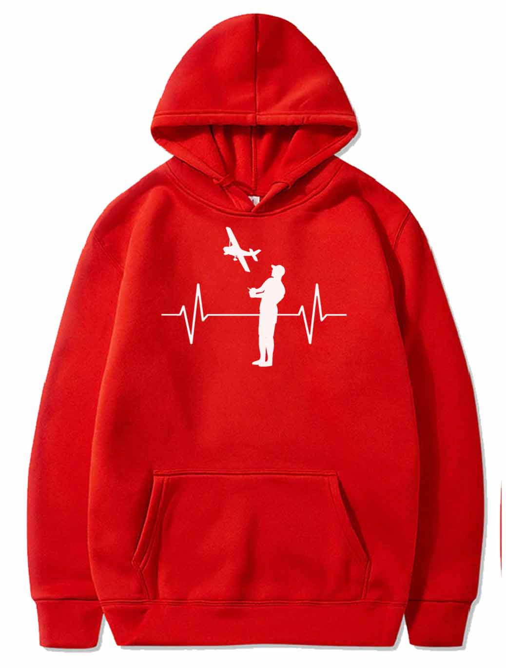 Model Flying Model Maker Airplane EKG Line Gift PULLOVER THE AV8R