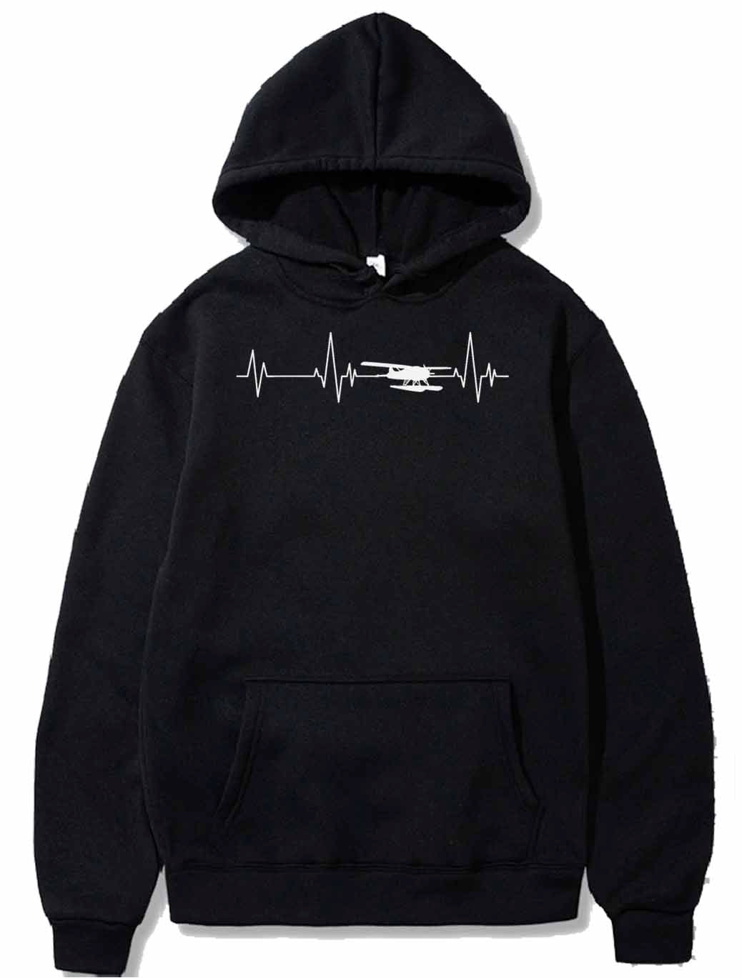 Heartbeat Airplane Amphibious Ekg Aviator Flying PULLOVER THE AV8R