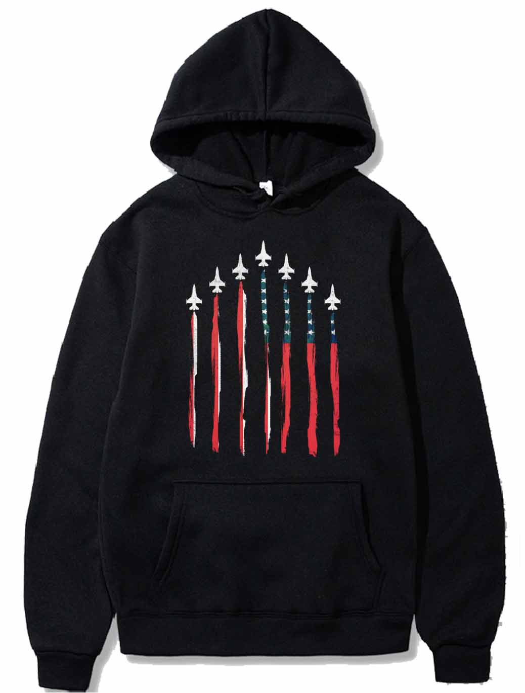 American Flag USA Airplane Jet Fighter  PULLOVER THE AV8R