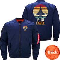 Thumbnail for Vintage F 15 Eagle Fighter Jet Aviation JACKET THE AV8R