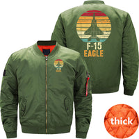 Thumbnail for Vintage F 15 Eagle Fighter Jet Aviation JACKET THE AV8R