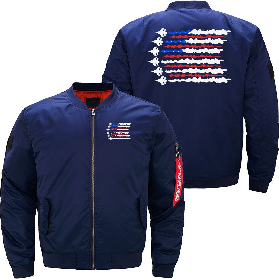 Airforce US Flag Fighter Jet Patriotic Veteran JACKET THE AV8R