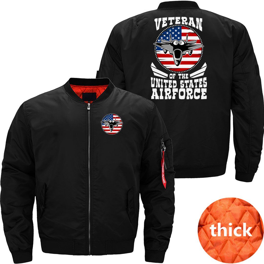 Airforce US Flag Fighter Jet Patriotic Veteran  JACKET THE AV8R