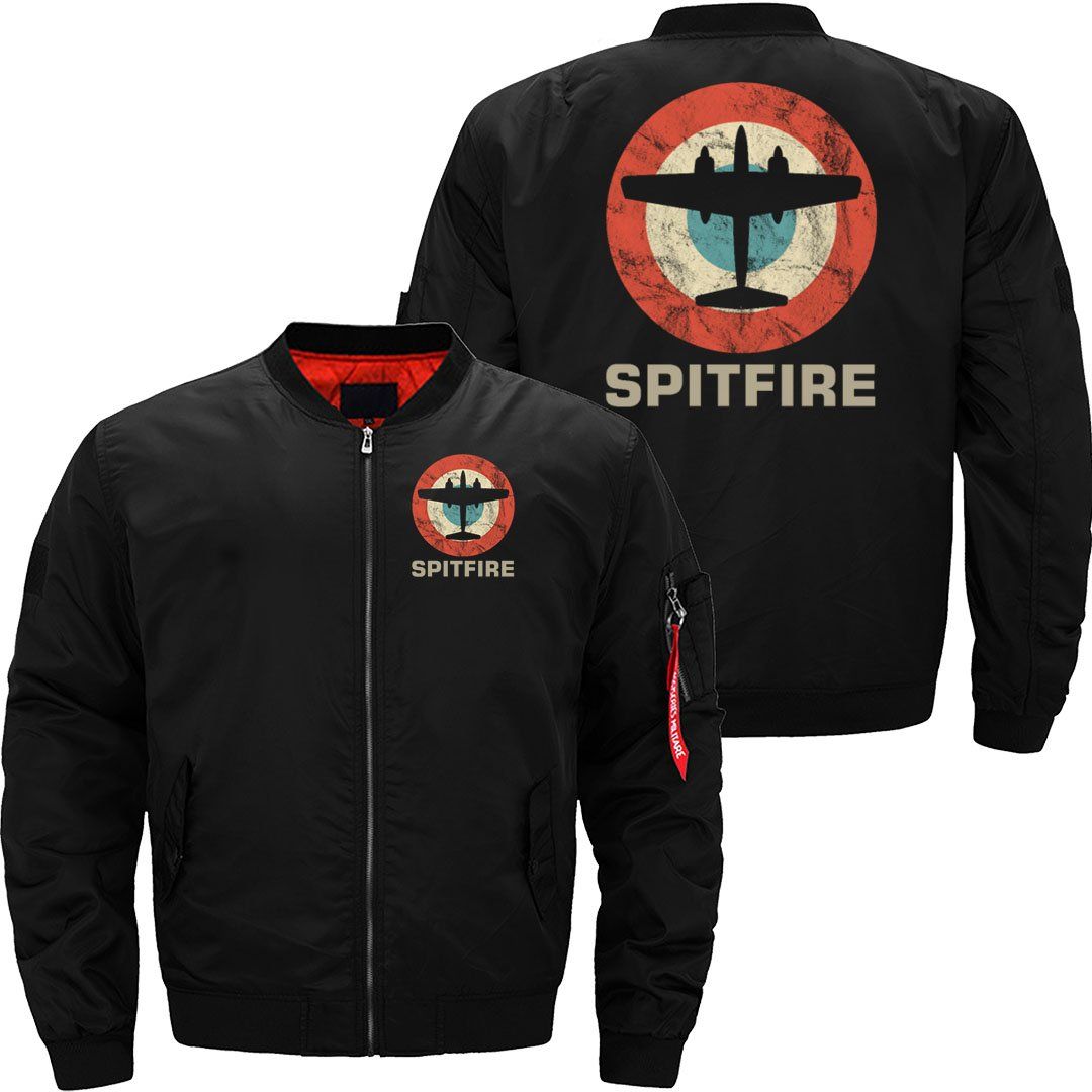 Spitfire Retro Vintage Jet Fighter Shooting Plane JACKET THE AV8R