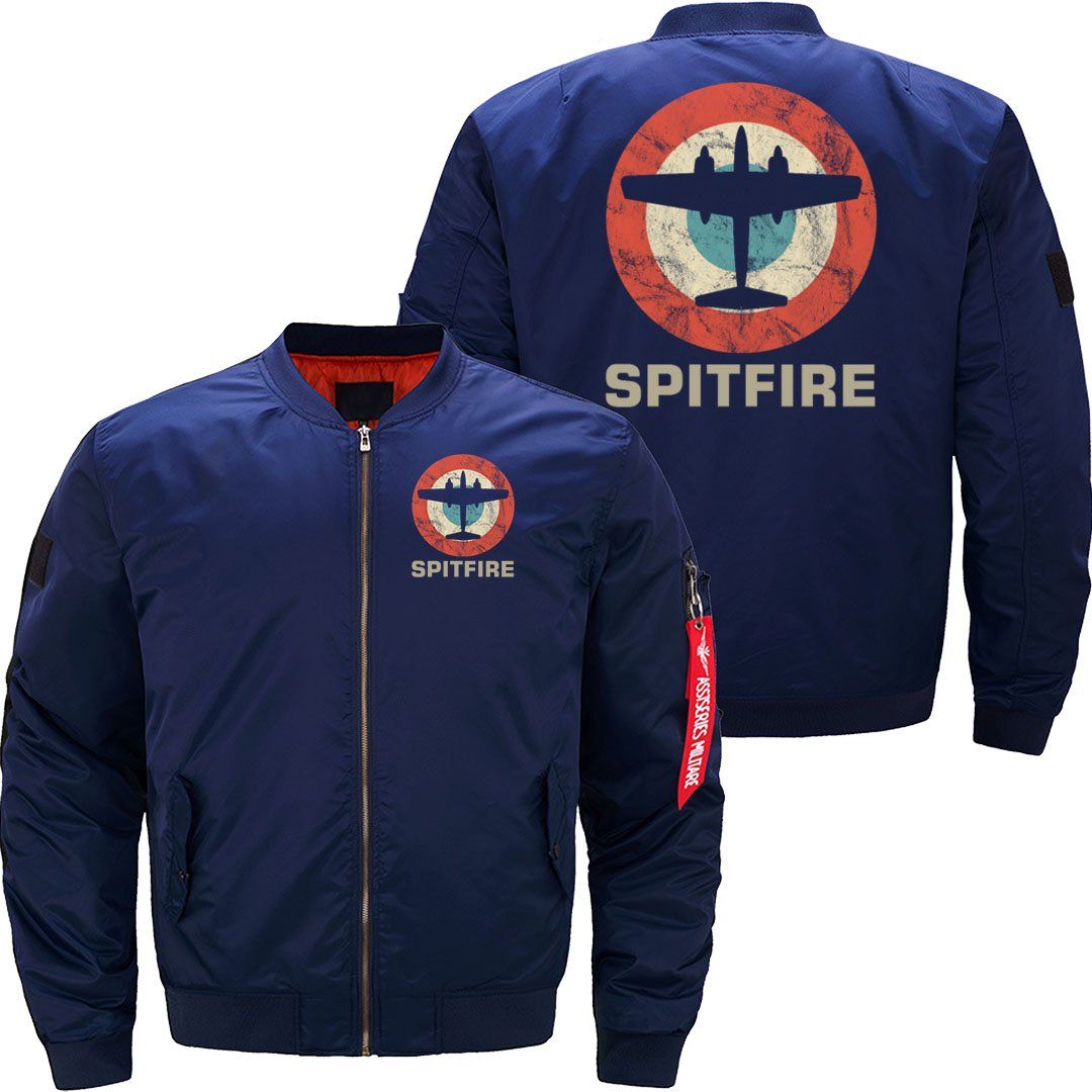 Spitfire Retro Vintage Jet Fighter Shooting Plane JACKET THE AV8R