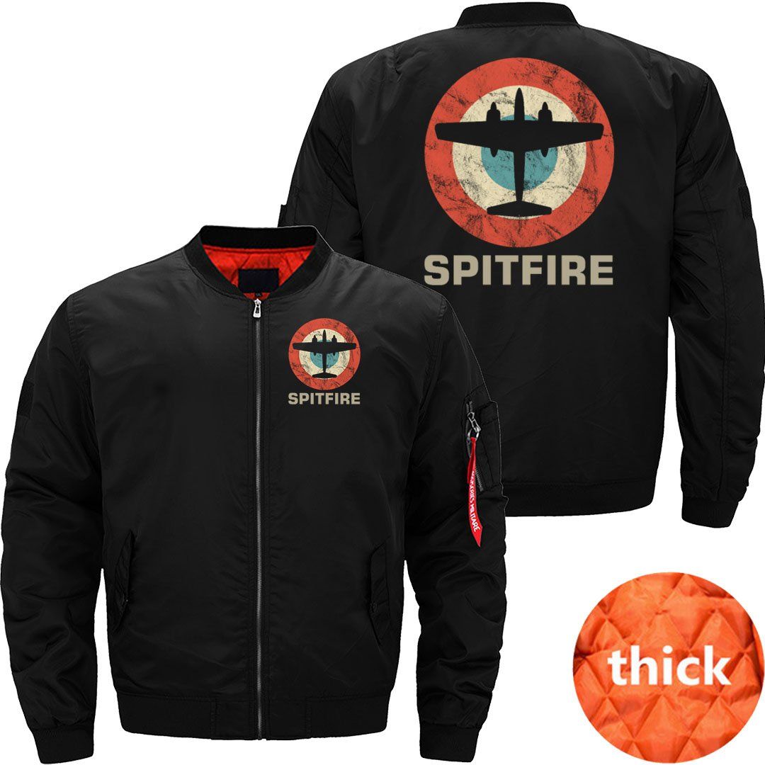 Spitfire Retro Vintage Jet Fighter Shooting Plane JACKET THE AV8R