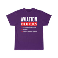 Thumbnail for Funny Pilot Airplane Gifts Aviation Cheat Codes T-SHIRT THE AV8R