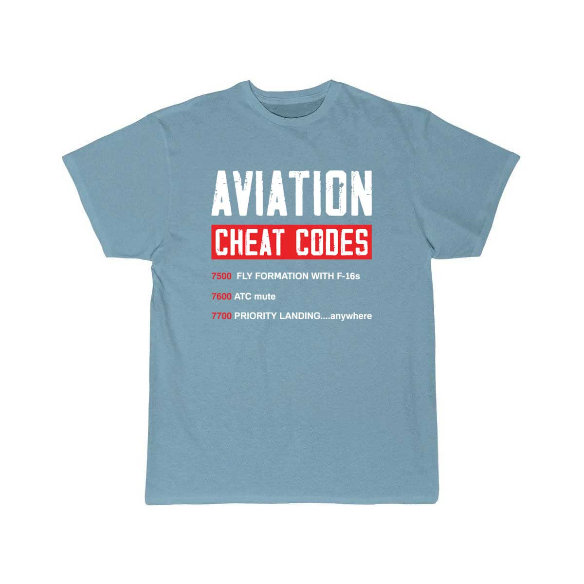 Funny Pilot Airplane Gifts Aviation Cheat Codes T-SHIRT THE AV8R