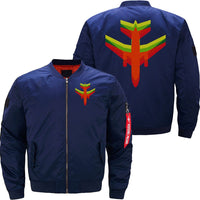 Thumbnail for Multi Colored Jet Airplane in Motion JACKET THE AV8R