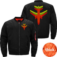 Thumbnail for Multi Colored Jet Airplane in Motion JACKET THE AV8R