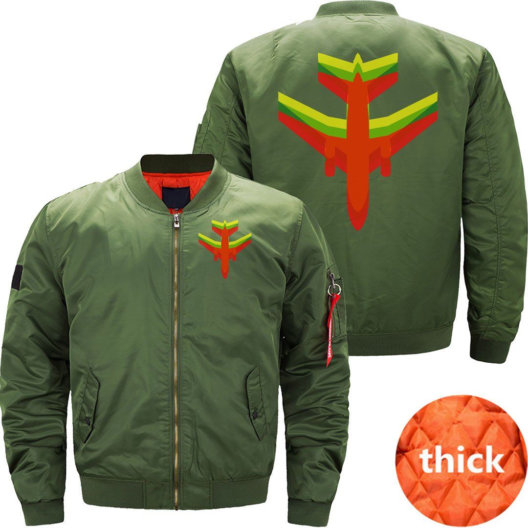 Multi Colored Jet Airplane in Motion JACKET THE AV8R