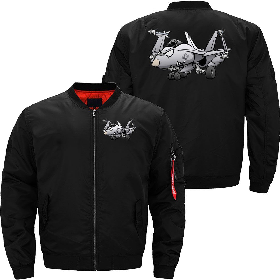 military naval fighter jet airplane cartoon vector JACKET THE AV8R