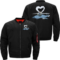 Thumbnail for Jet pilot flies heart with plane JACKET THE AV8R