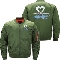 Thumbnail for Jet pilot flies heart with plane JACKET THE AV8R