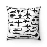 Thumbnail for BALCK AIRPLANES PILLOW Printify