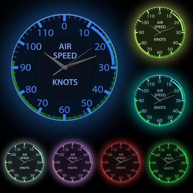 AIR CRAFT AIRSPEED INDICATOR PILOTS WALL CLOCK - PILOTSX