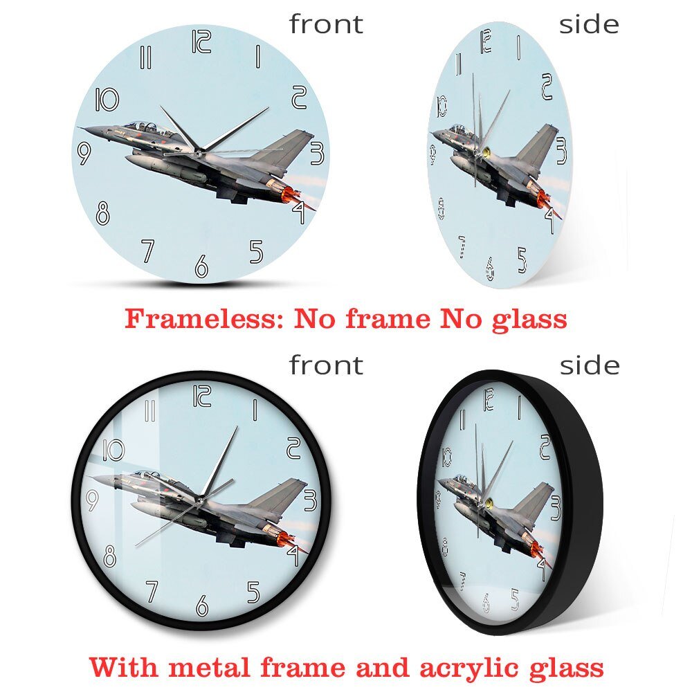 AIR FORCE F - 16 FIGHTING FALCON TAKING OFF MODERN WALL CLOCK - PILOTSX