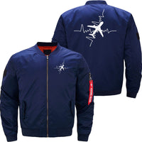 Thumbnail for AIR TRAFFIC CONTROLLER AIRCRAFT CONTROL AIRPLANE BOMBER FLIGHT AVIATOR JACKET - PILOTSX