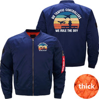 Thumbnail for AIR TRAFFIC CONTROLLER ATC AIR TRAFFIC CONTROL BOMBER FLIGHT AVIATOR JACKET - PILOTSX