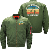 Thumbnail for AIR TRAFFIC CONTROLLER ATC AIR TRAFFIC CONTROL BOMBER FLIGHT AVIATOR JACKET - PILOTSX