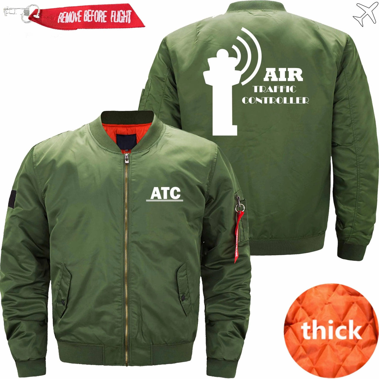 AIR TRAFFIC CONTROLLER BOMBER FLIGHT AVIATOR JACKET - PILOTSX