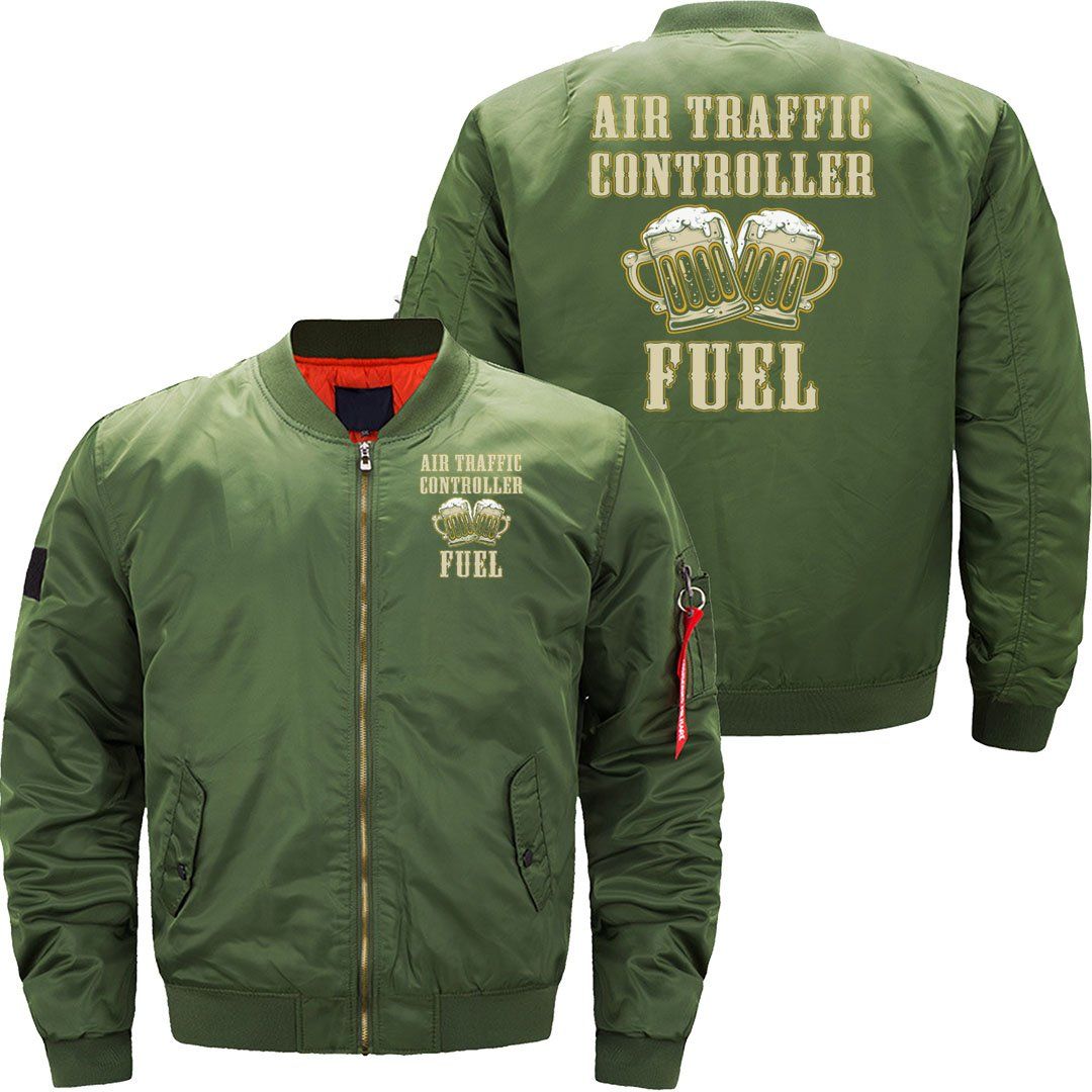 AIR TRAFFIC CONTROLLER COFFEE ATC FLIGHT CONTROL BOMBER FLIGHT AVIATOR JACKET - PILOTSX