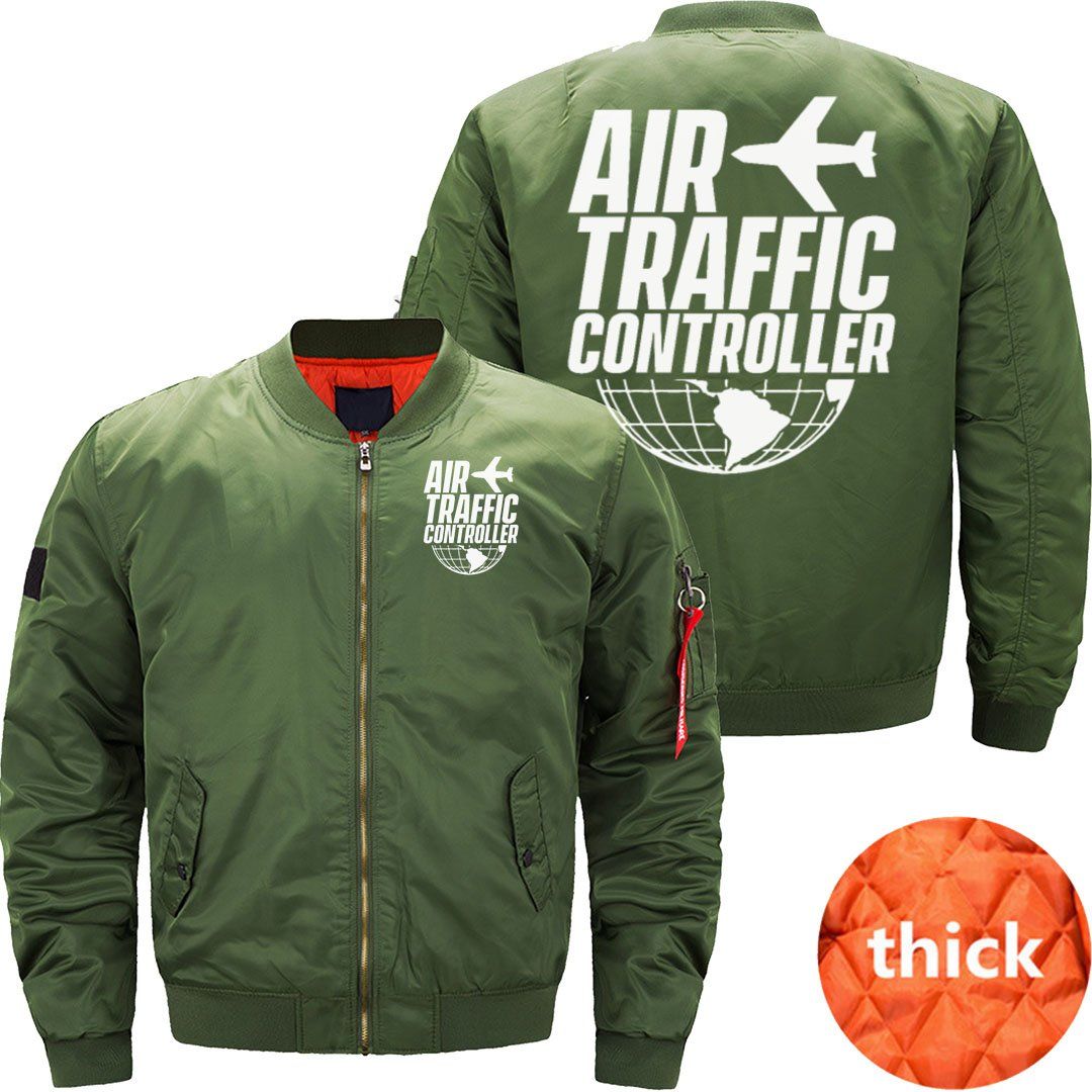 AIR TRAFFIC CONTROLLER CONTROL JOB TOWER FLIGHT BOMBER FLIGHT AVIATOR JACKET - PILOTSX