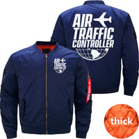 Thumbnail for AIR TRAFFIC CONTROLLER CONTROL JOB TOWER FLIGHT BOMBER FLIGHT AVIATOR JACKET - PILOTSX