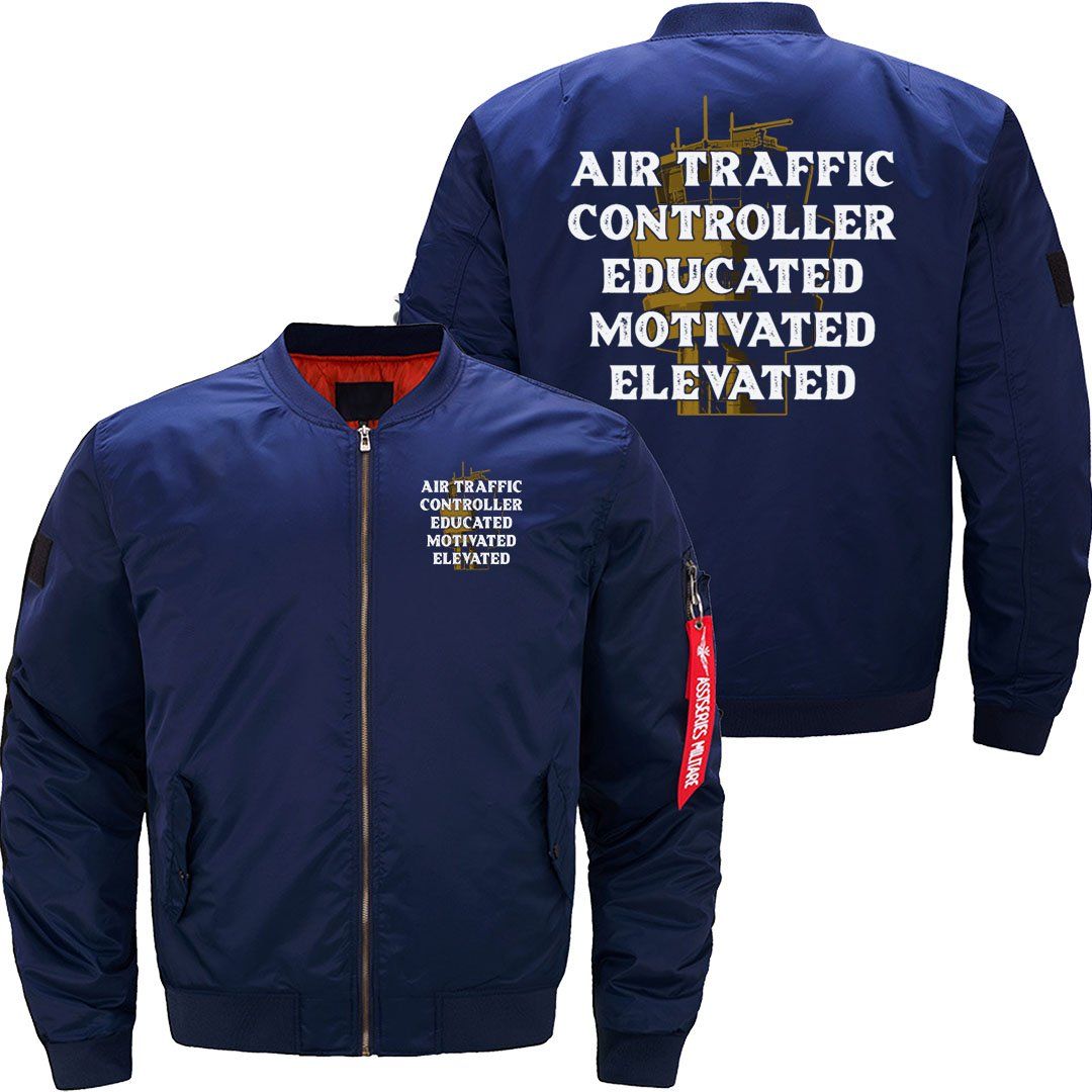 AIR TRAFFIC CONTROLLER EDUCATED ATC FLIGHT BOMBER FLIGHT AVIATOR JACKET - PILOTSX