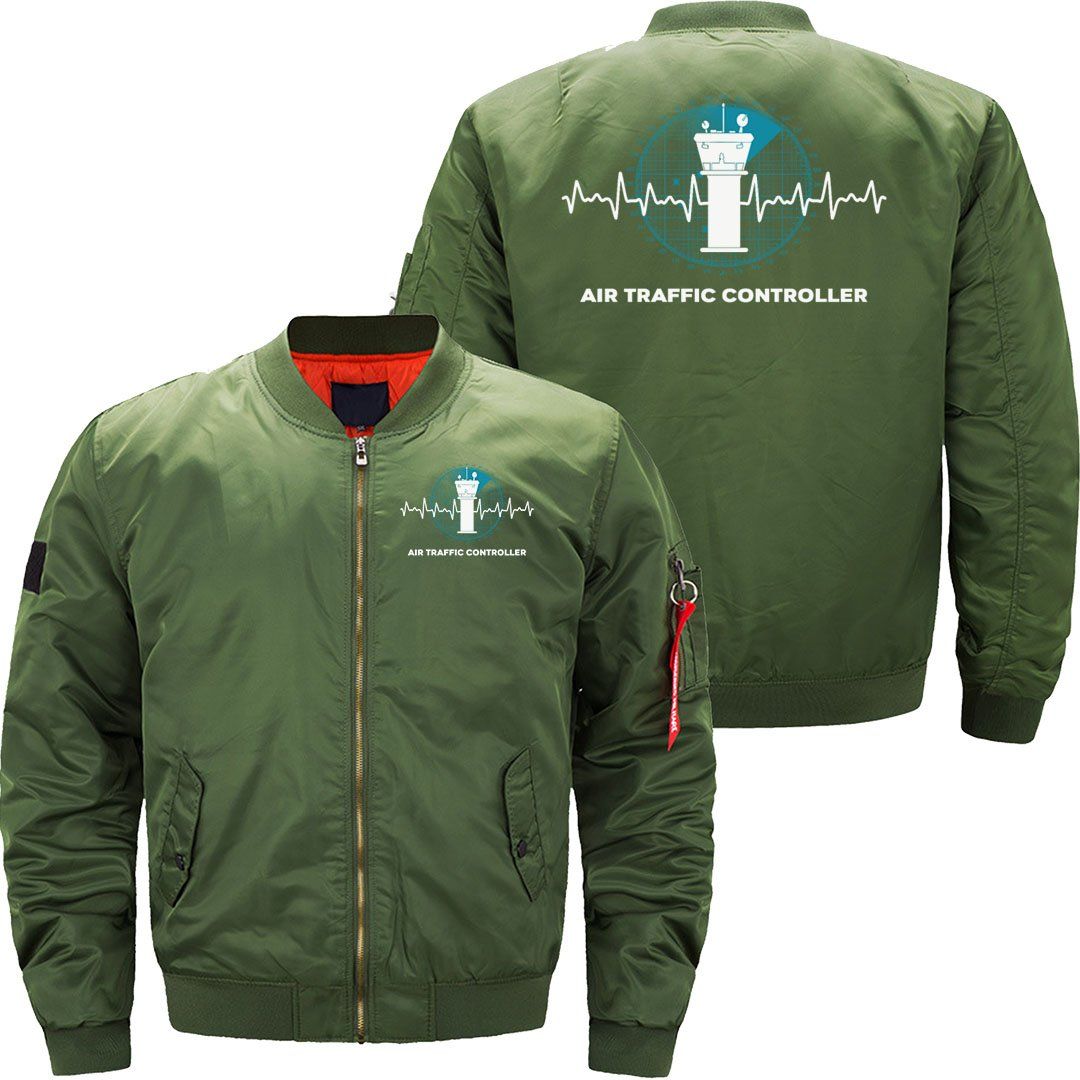 AIR TRAFFIC CONTROLLER HEARTBEAT ATC FLIGHT BOMBER FLIGHT AVIATOR JACKET - PILOTSX