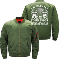 Thumbnail for AIR TRAFFIC CONTROLLER JUDGING ATC FLIGHT CONTROL BOMBER FLIGHT AVIATOR JACKET - PILOTSX