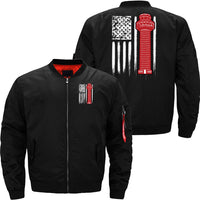 Thumbnail for AIR TRAFFIC CONTROLLER US FLAG ATC BOMBER FLIGHT AVIATOR JACKET - PILOTSX