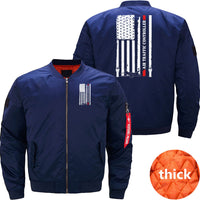 Thumbnail for AIR TRAFFIC CONTROLLER US FLAGS ATC FLIGHT BOMBER FLIGHT AVIATOR JACKET - PILOTSX