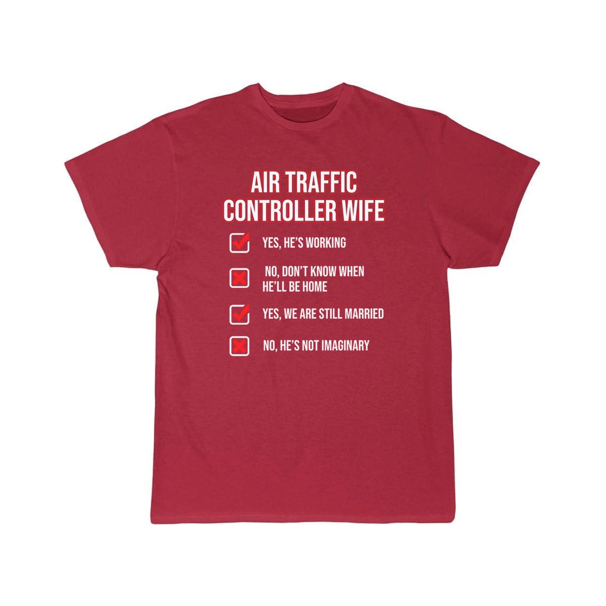 AIR TRAFFIC CONTROLLER WIFE ATC FLIGHT CONTROL T - SHIRT - PILOTSX