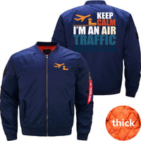 Thumbnail for AIR TRAFFIC CONTROLLERS SAYING BOMBER FLIGHT AVIATOR JACKET - PILOTSX