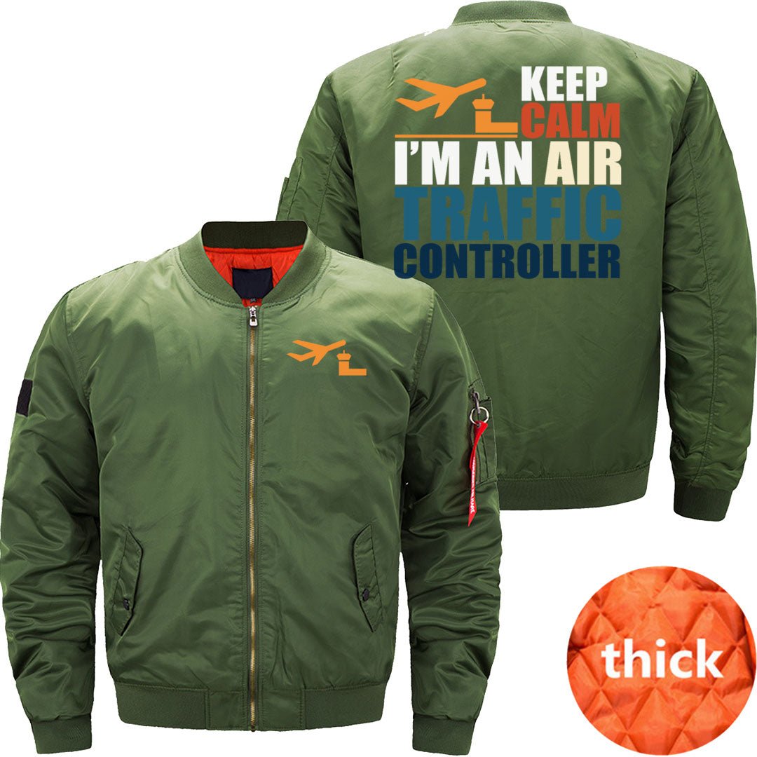 AIR TRAFFIC CONTROLLERS SAYING BOMBER FLIGHT AVIATOR JACKET - PILOTSX