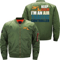 Thumbnail for AIR TRAFFIC CONTROLLERS SAYING BOMBER FLIGHT AVIATOR JACKET - PILOTSX