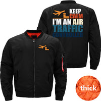 Thumbnail for AIR TRAFFIC CONTROLLERS SAYING BOMBER FLIGHT AVIATOR JACKET - PILOTSX