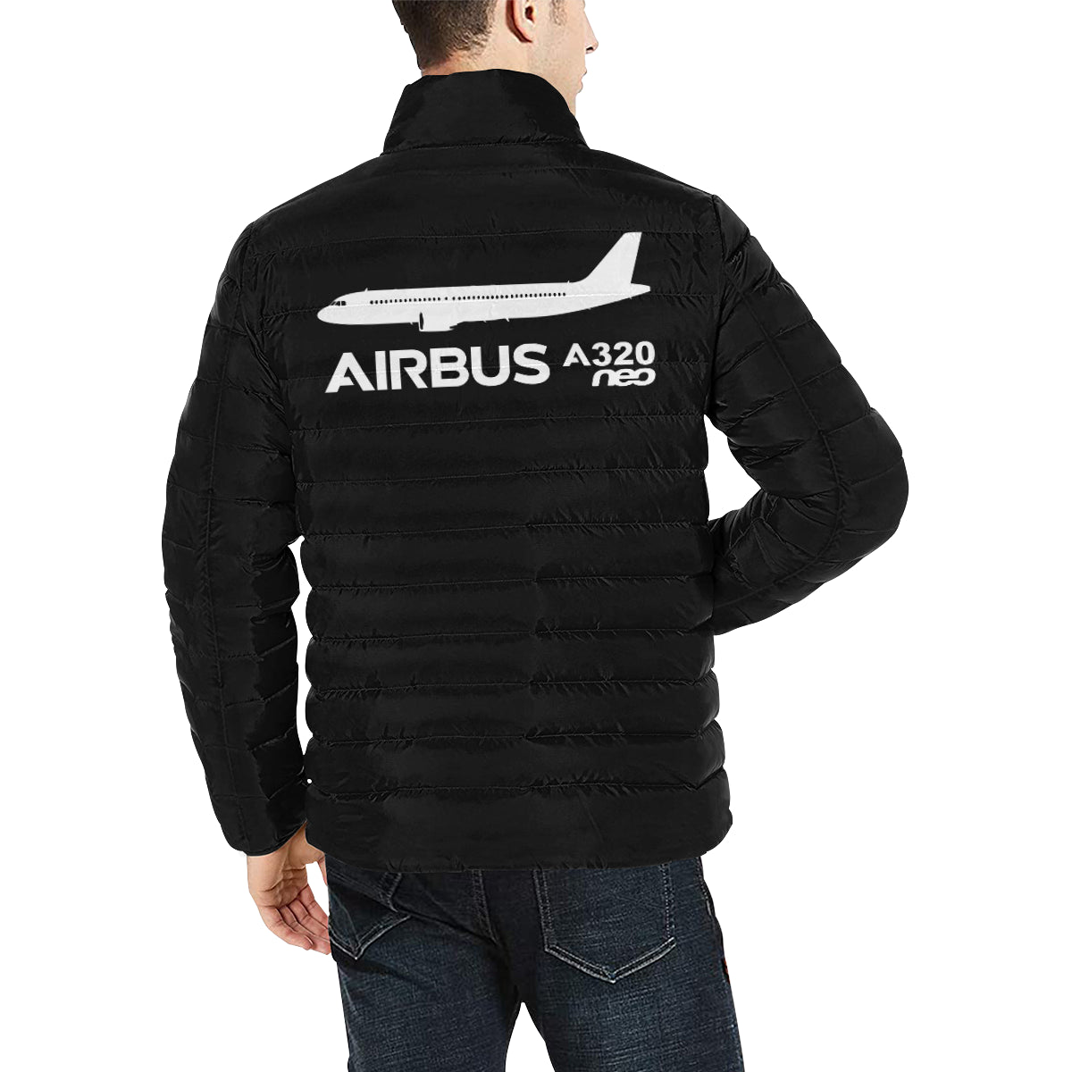 AIRBUS 320 MEN'S STAND COLLAR PADDED JACKET - PILOTSX