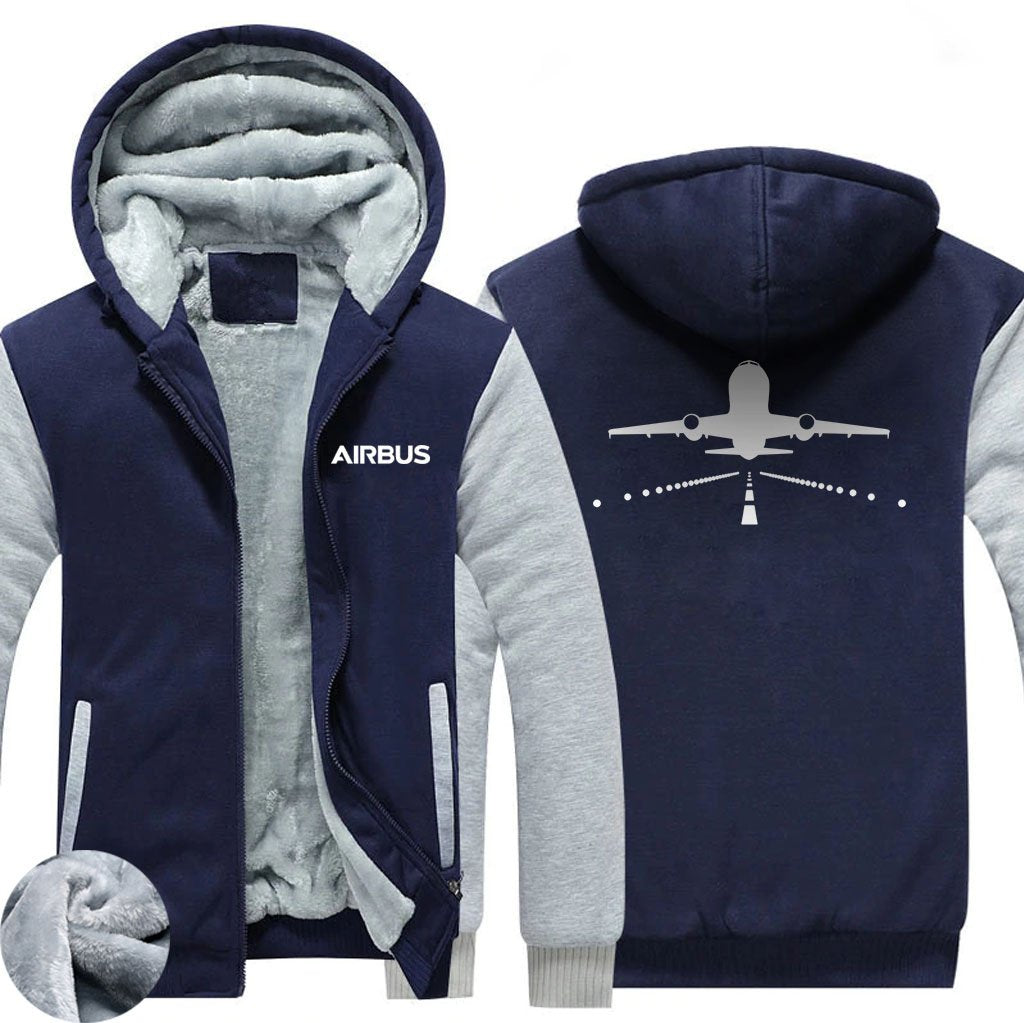 AIRBUS A319 RUNWAY LIGHT DESIGNED ZIPPER SWEATERS THE AV8R