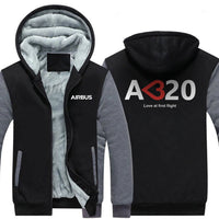 Thumbnail for AIRBUS A320 LOVE AT FIRST FLIGHT DESIGNED ZIPPER SWEATERS THE AV8R