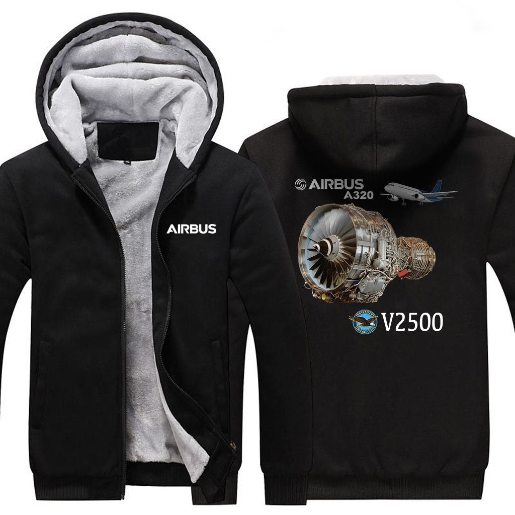 AIRBUS A320 V2500 DESIGNED ZIPPER SWEATERS THE AV8R