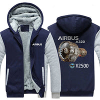 Thumbnail for AIRBUS A320 V2500 DESIGNED ZIPPER SWEATERS THE AV8R