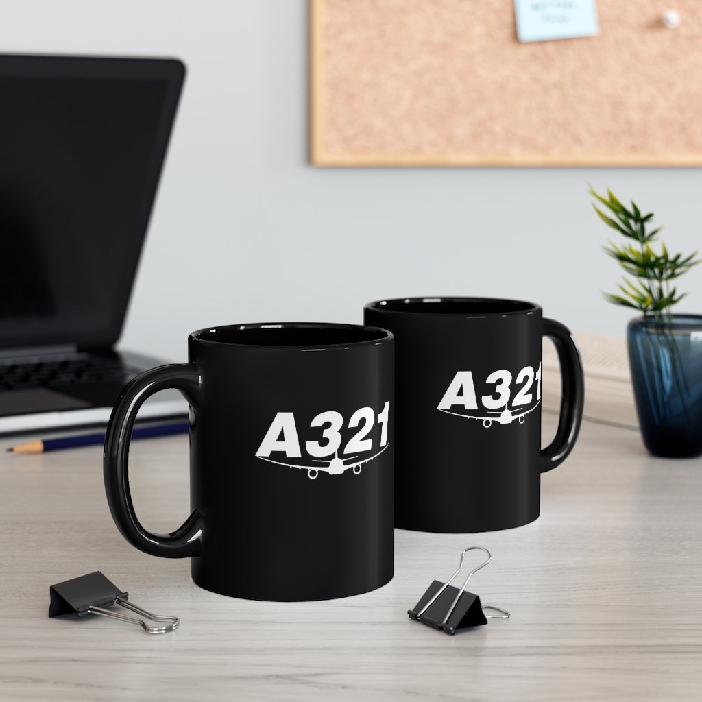 AIRBUS A321  DESIGNED MUG Printify