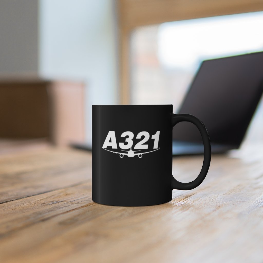 AIRBUS A321  DESIGNED MUG Printify