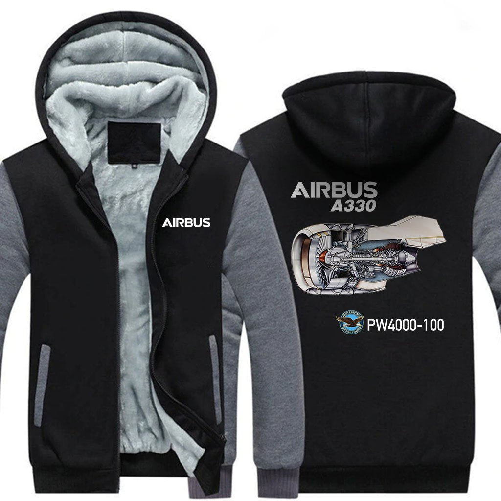 AIRBUS A330 PW 4000-100 DESIGNED ZIPPER SWEATERS THE AV8R