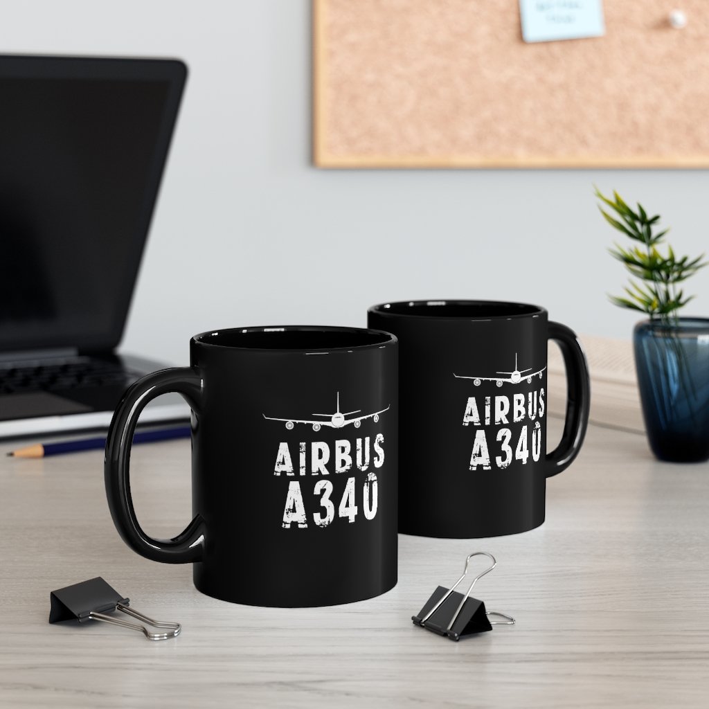 AIRBUS A340  DESIGNED MUG Printify