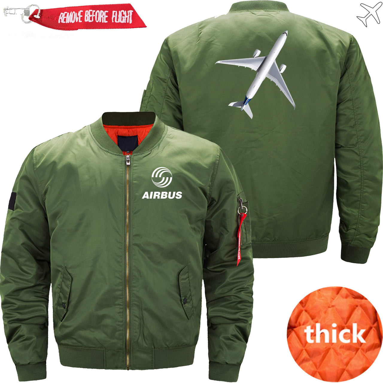 AIRBUS A350 Ma-1 Bomber Jacket Flight Jacket Aviator Jacket THE AV8R